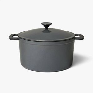 Figmint - 7.5qt Enamel Dutch Oven Stock Pot Gray Eclipse - F Gray